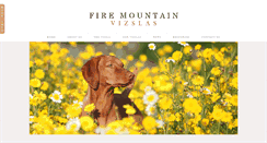 Desktop Screenshot of firemountainvizslas.com